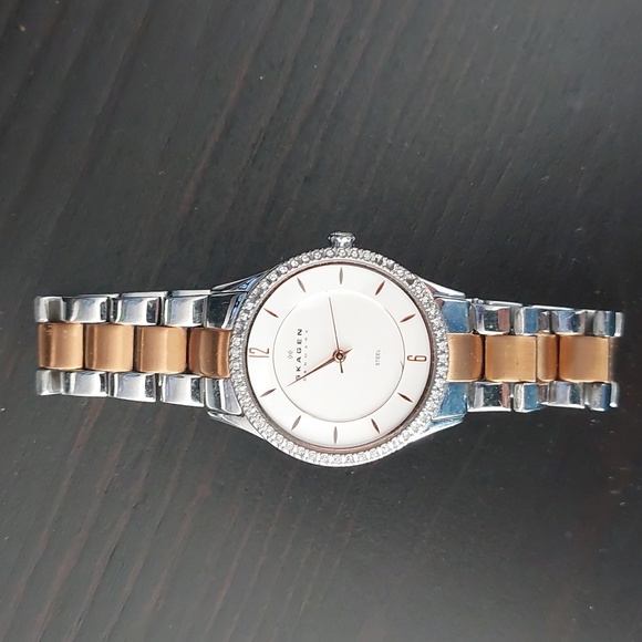 Skagen Accessories - SKAGEN watch, silver, and rose gold